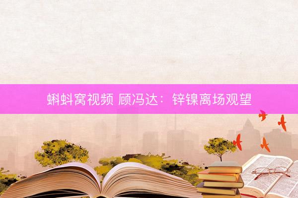 蝌蚪窝视频 顾冯达：锌镍离场观望