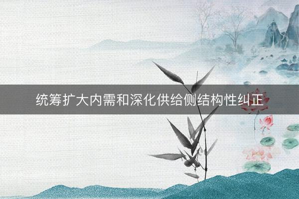 统筹扩大内需和深化供给侧结构性纠正