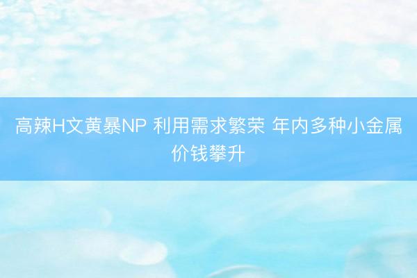 高辣H文黄暴NP 利用需求繁荣 年内多种小金属价钱攀升