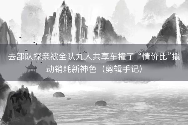 去部队探亲被全队九人共享车撞了 “情价比”撬动销耗新神色（剪辑手记）