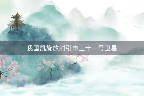 我国凯旋放射引申三十一号卫星
